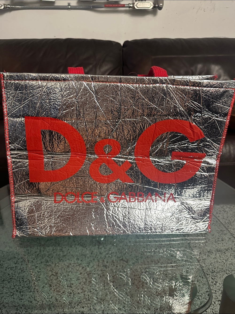 Dolce & Gabbana D&G Authentic Promotional Metallic Shopping Bag